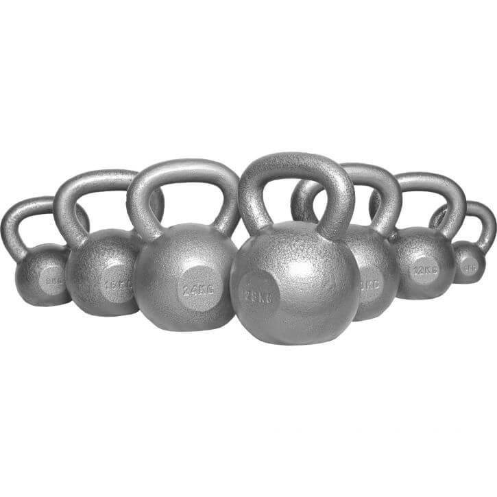 Kettlebell din fier Argintiu/Negru 2-32kg Gorilla Sports