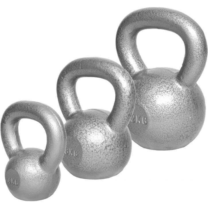 Kettlebell din fier Argintiu/Negru 2-32kg Gorilla Sports