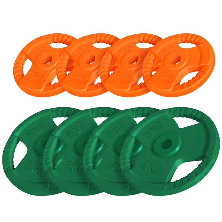 Discuri din fontă cauciucat cu grip 1,25-25Kg, 31mm Gorilla Sports