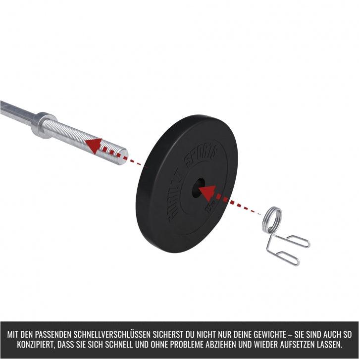 Încuietori cu arc pentru bare 50/51 mm cromate set de 2 - Gorilla Sports Ro