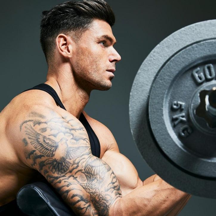 Banca biceps + set de greutati 30kg, 2 x10 kg, 2x 5 kg - Gorilla Sports Ro