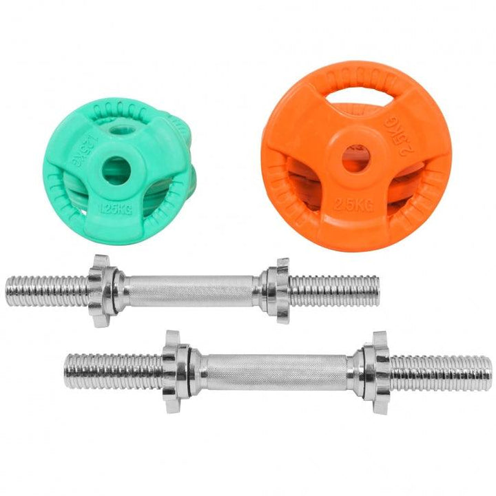 Set gantere din fontă cu înveliș din cauciuc și fixare cu cleme/piulite 20 kg - Gorilla Sports Ro