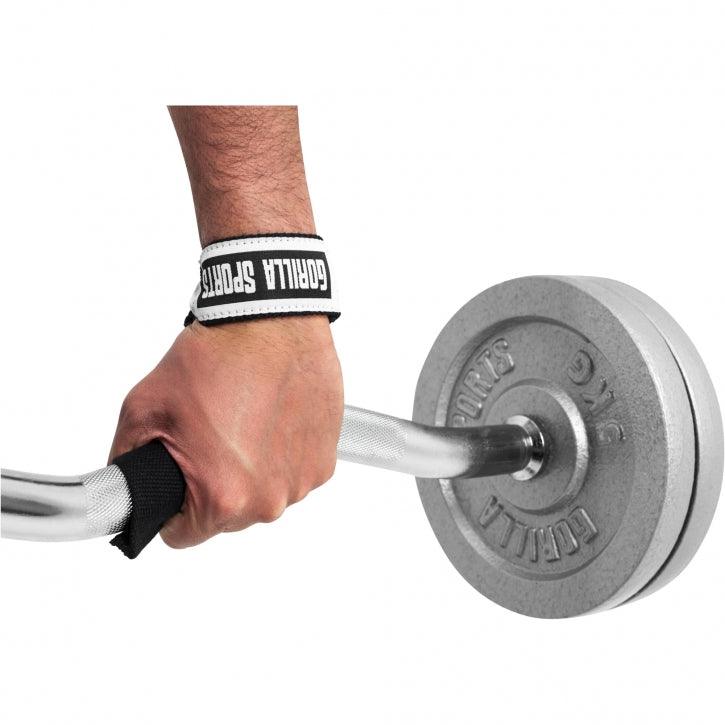 Curele de ridicare Negru/Alb - Gorilla Sports Ro