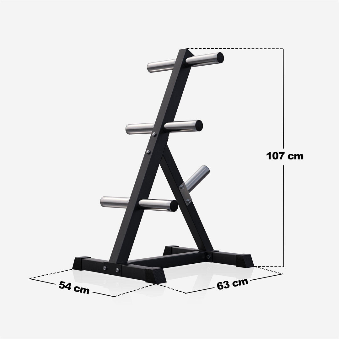 Suport discuri olimpice alb/negru - Gorilla Sports Ro