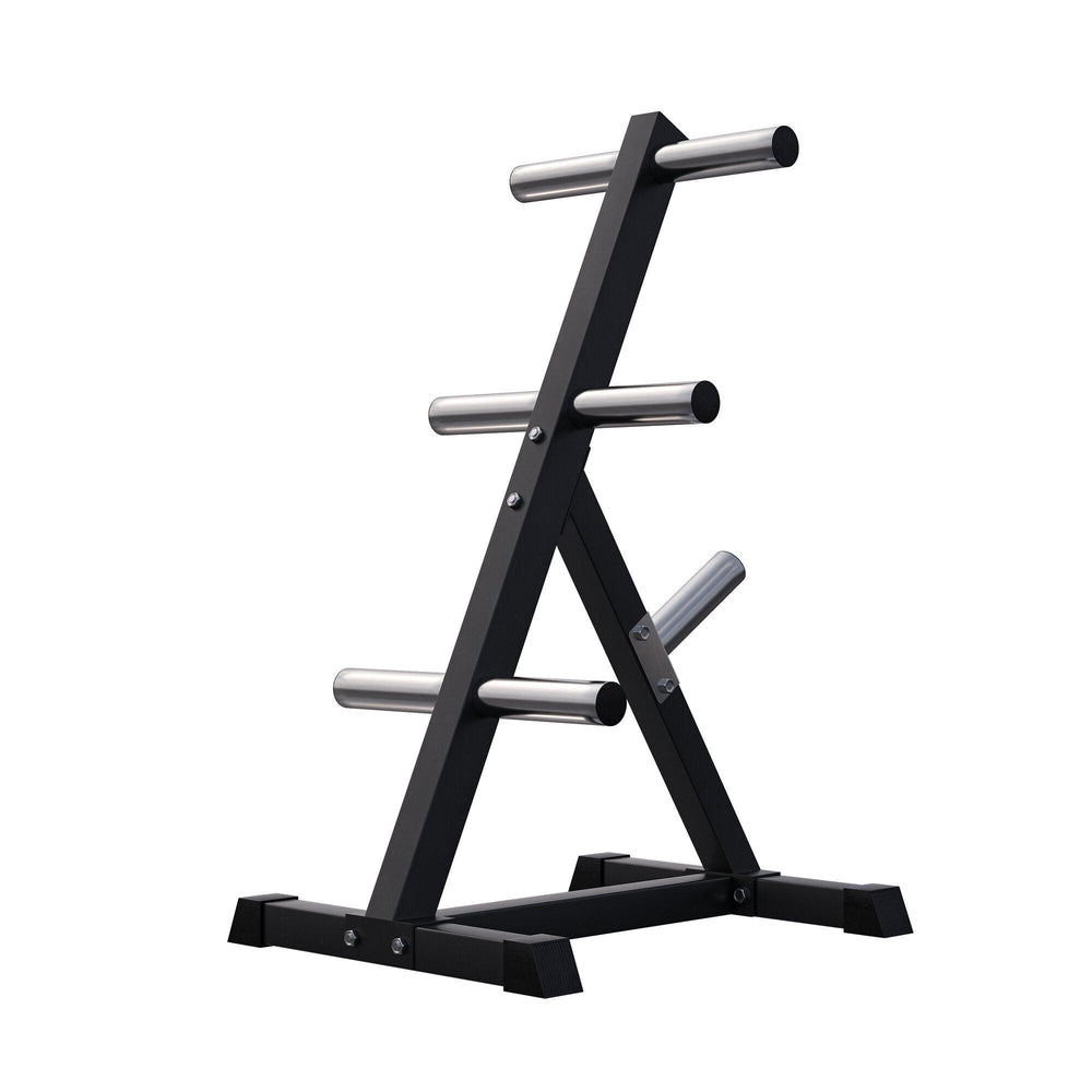 Suport discuri olimpice alb/negru - Gorilla Sports Ro