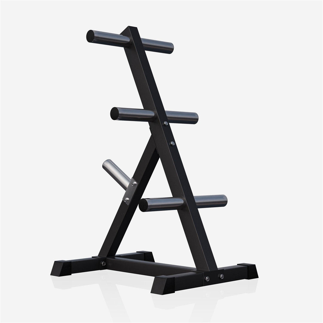 Suport discuri olimpice alb/negru - Gorilla Sports Ro