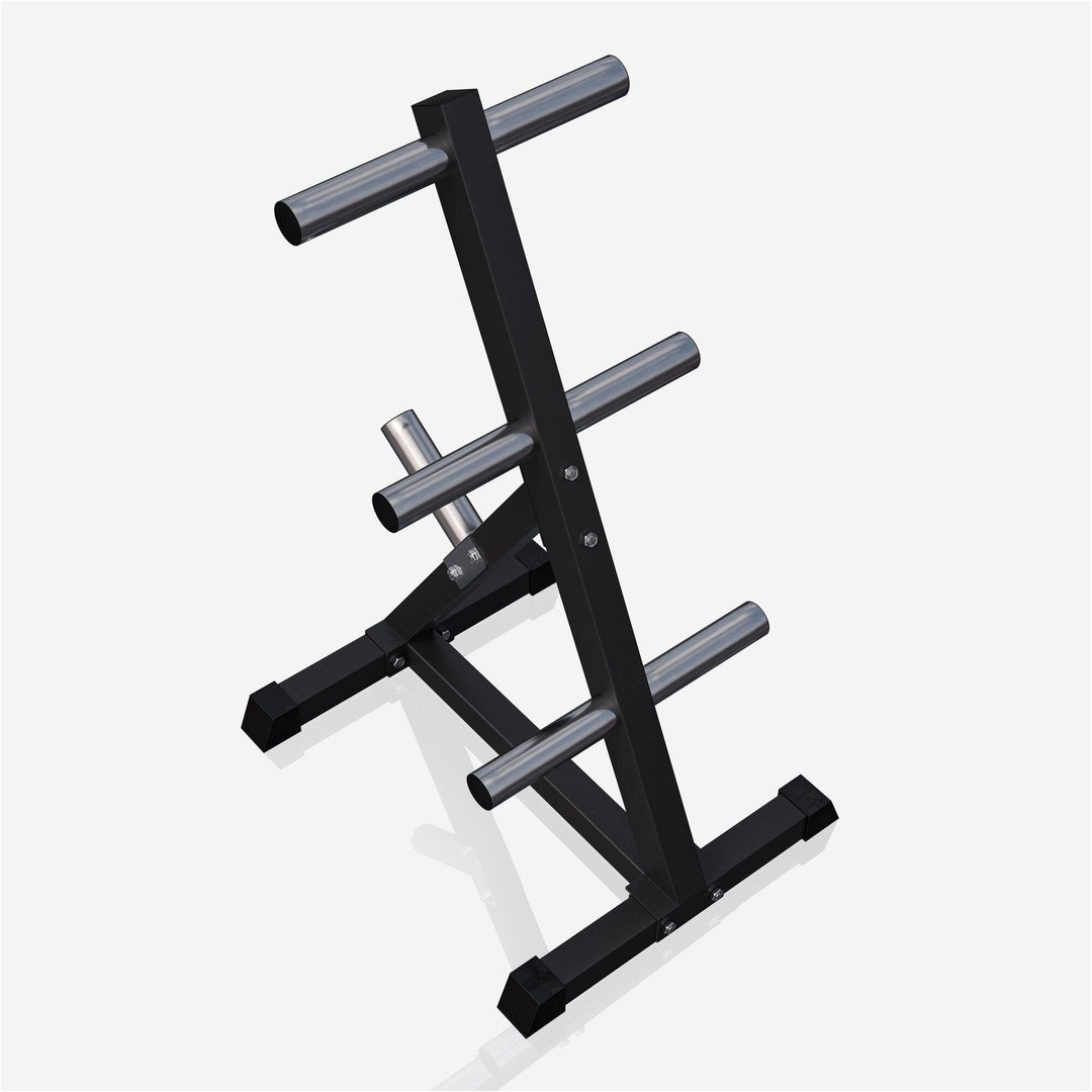 Suport discuri olimpice alb/negru - Gorilla Sports Ro