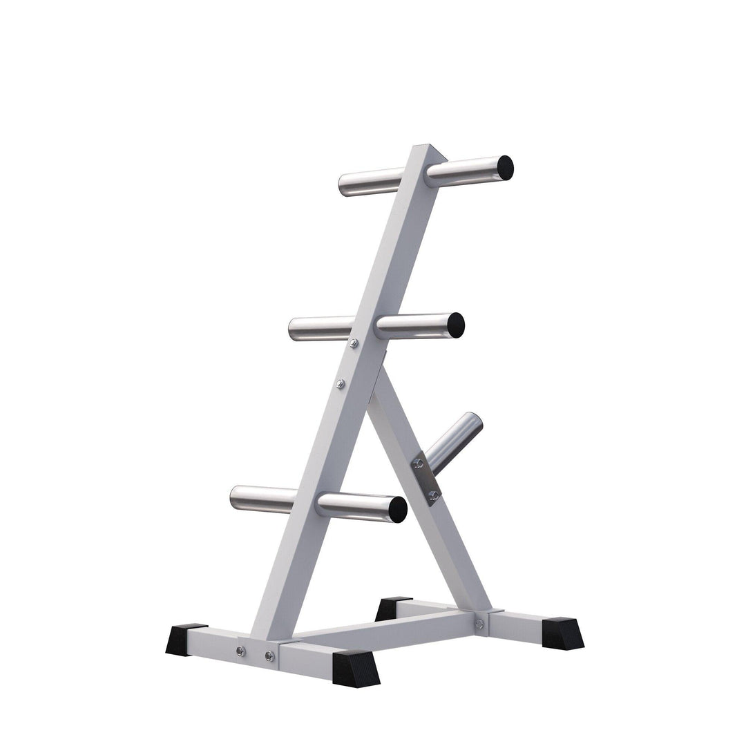 Suport discuri olimpice alb/negru - Gorilla Sports Ro