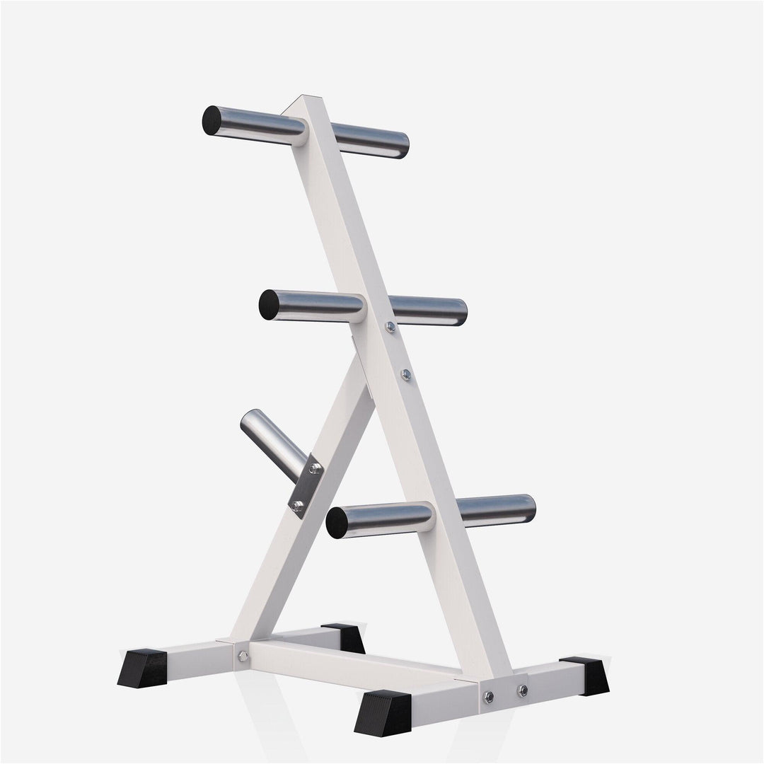 Suport discuri olimpice alb/negru - Gorilla Sports Ro