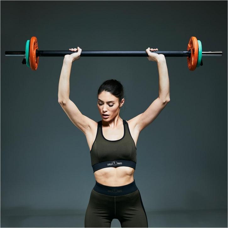 Set body pump cu discuri din fier cauciucat - Gorilla Sports Ro