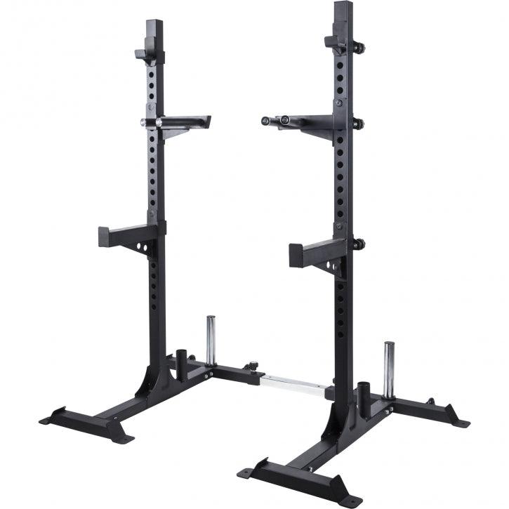 Set profesional, rack si haltera cu discuri olimpice si sigurante pe arc, 140 kg Gorilla Sports
