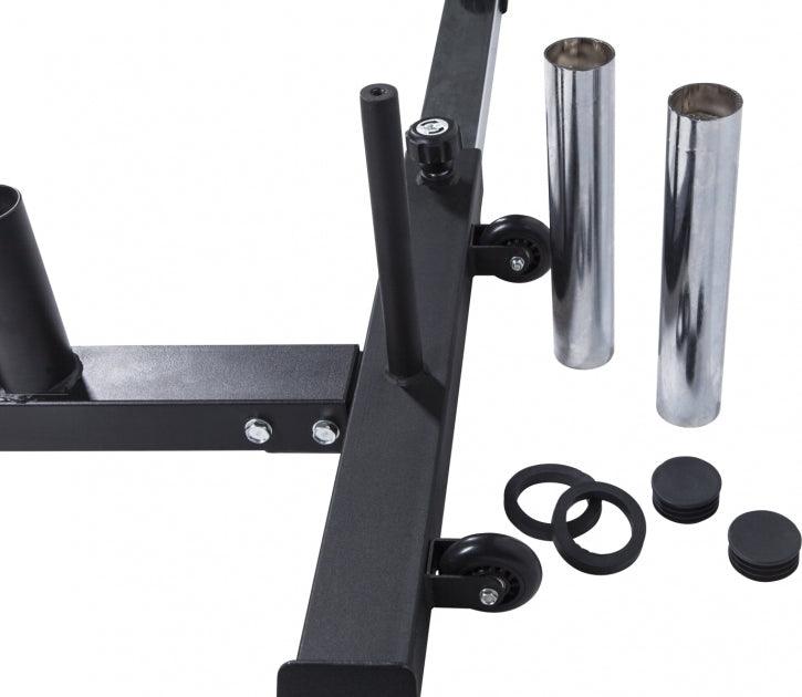 Set profesional, rack si haltera cu discuri olimpice si sigurante pe arc, 140 kg Gorilla Sports