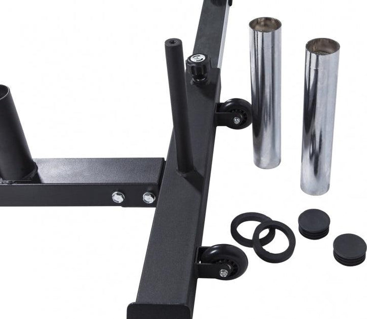 Set profesional, rack si haltera cu discuri olimpice si sigurante pe arc, 140 kg Gorilla Sports