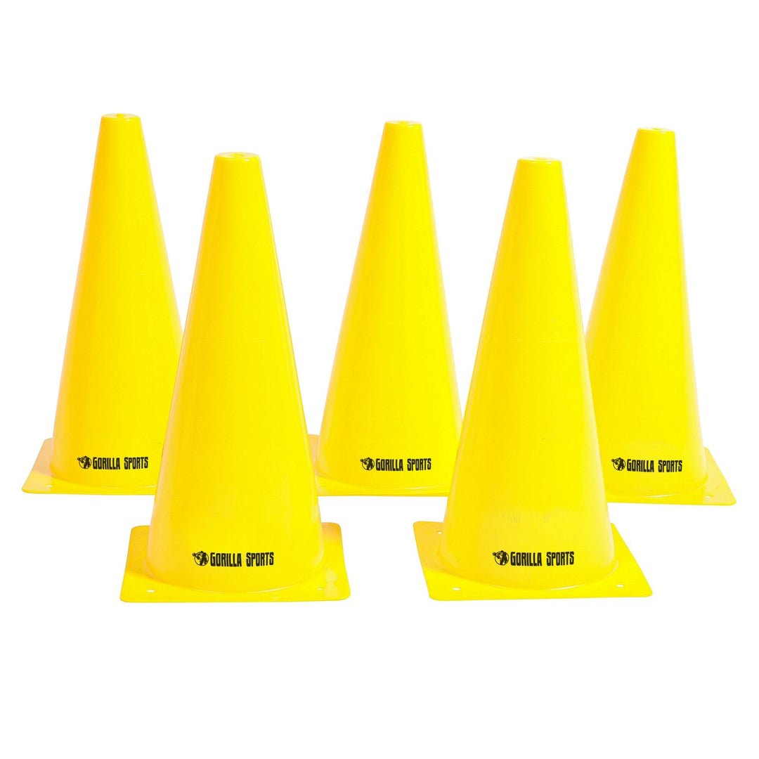 Set de 10 conuri, Gorilla Sports, Multiple Culori,  1- 30 cm