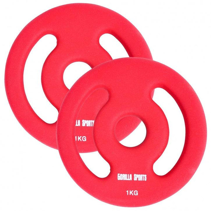 Set discuri din fontă cu înveliș din neopren, 2-10 Kg Gorilla Sports