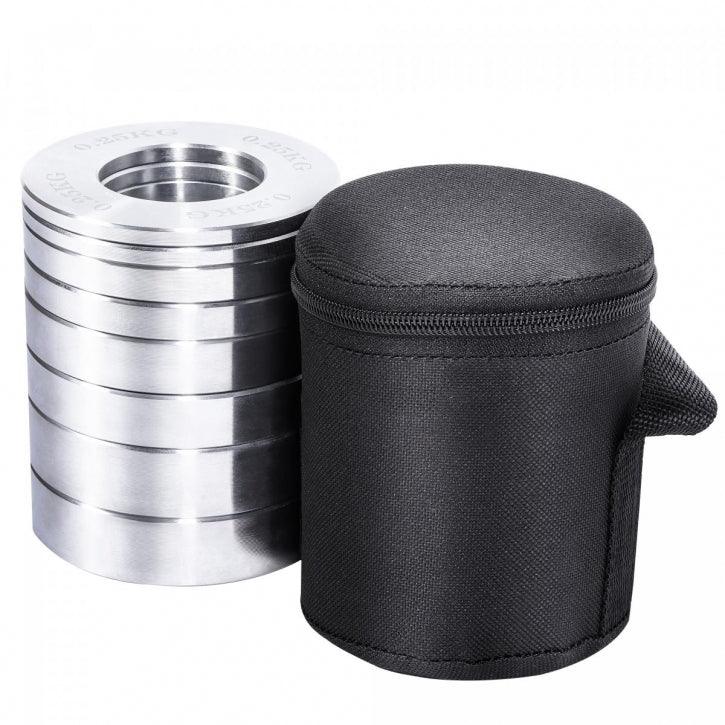 Set discuri de greutate 50/51mm crom 5 kg, inclusiv geantă de transport - Gorilla Sports Ro