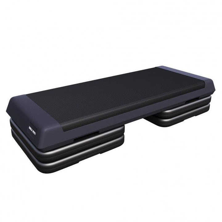 Scălă de trepte cu covoraș de cauciuc negru/gri închis - Gorilla Sports Ro