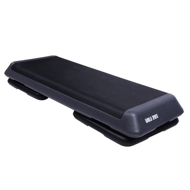 Scălă de trepte cu covoraș de cauciuc negru/gri închis - Gorilla Sports Ro