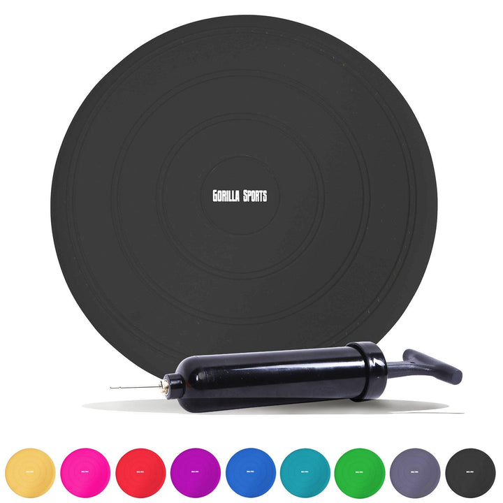 Pernă cu aer pentru fitness în diferite culori, inclusiv pompă de aer Gorilla Sports