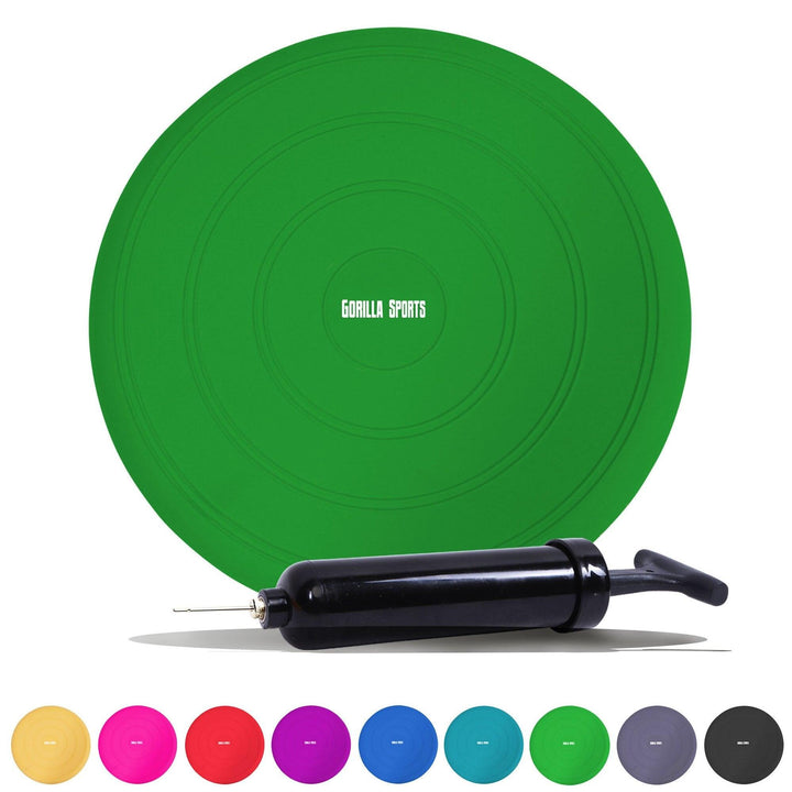Pernă cu aer pentru fitness în diferite culori, inclusiv pompă de aer Gorilla Sports