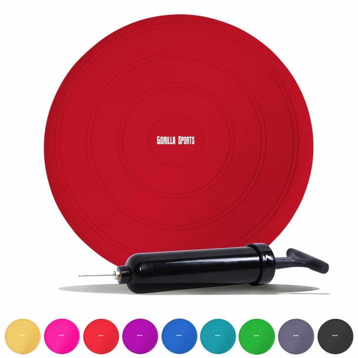 Pernă cu aer pentru fitness în diferite culori, inclusiv pompă de aer Gorilla Sports