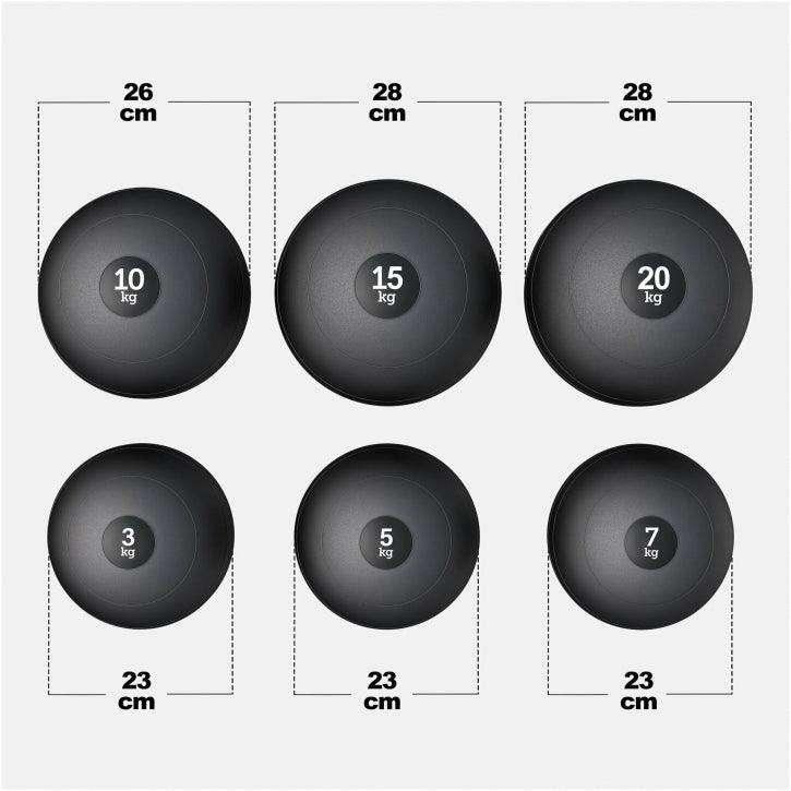 Minge Medicinala Cauciucata Neagra 3Kg-20Kg - Gorilla Sports Ro