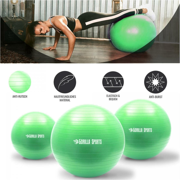 Minge de exercitii mată 55 cm - 75 cm - Gorilla Sports Ro