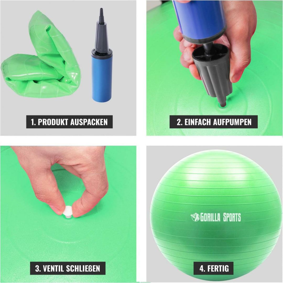 Minge de exercitii mată 55 cm - 75 cm - Gorilla Sports Ro