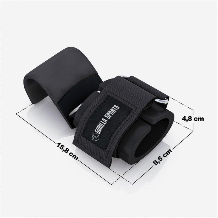 Ajutoare de ridicari cu carlige, negru - Gorilla Sports Ro