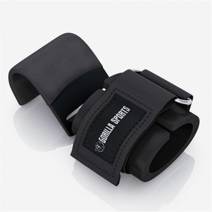 Ajutoare de ridicari cu carlige, negru - Gorilla Sports Ro