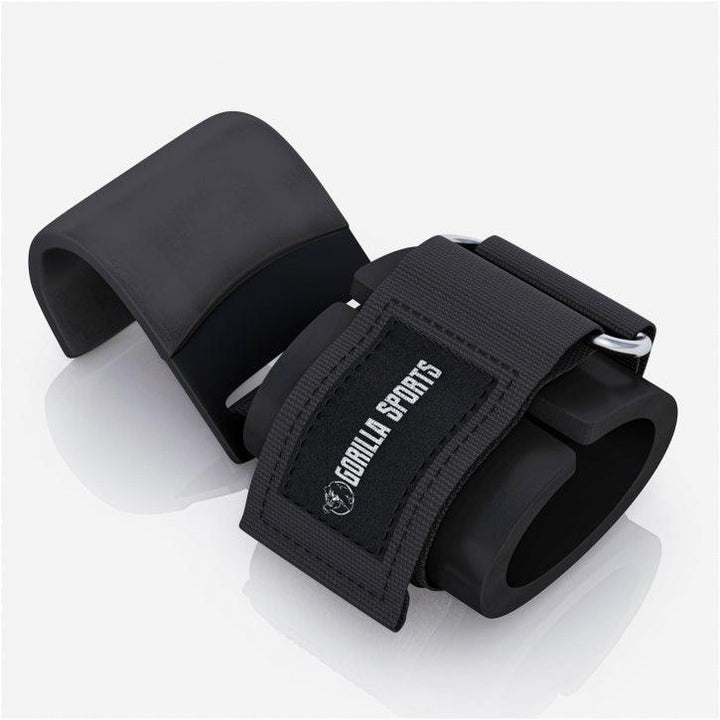 Ajutoare de ridicari cu carlige, negru - Gorilla Sports Ro