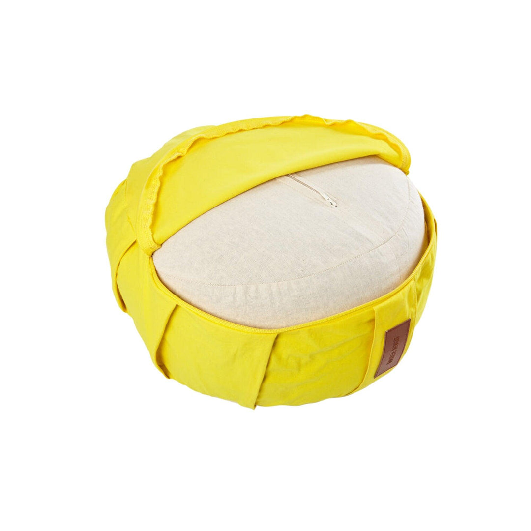 Set curea yoga + perna yoga, albastru deschis/ galben - portocaliu Gorilla Sports