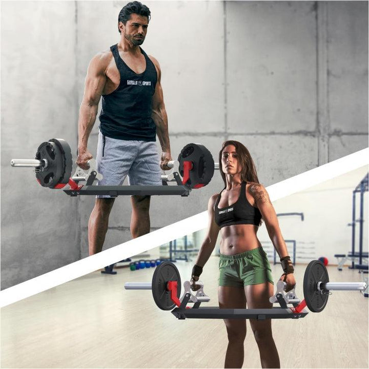 Multi Grip Trap Bar Negru/Roșu - Gorilla Sports Ro