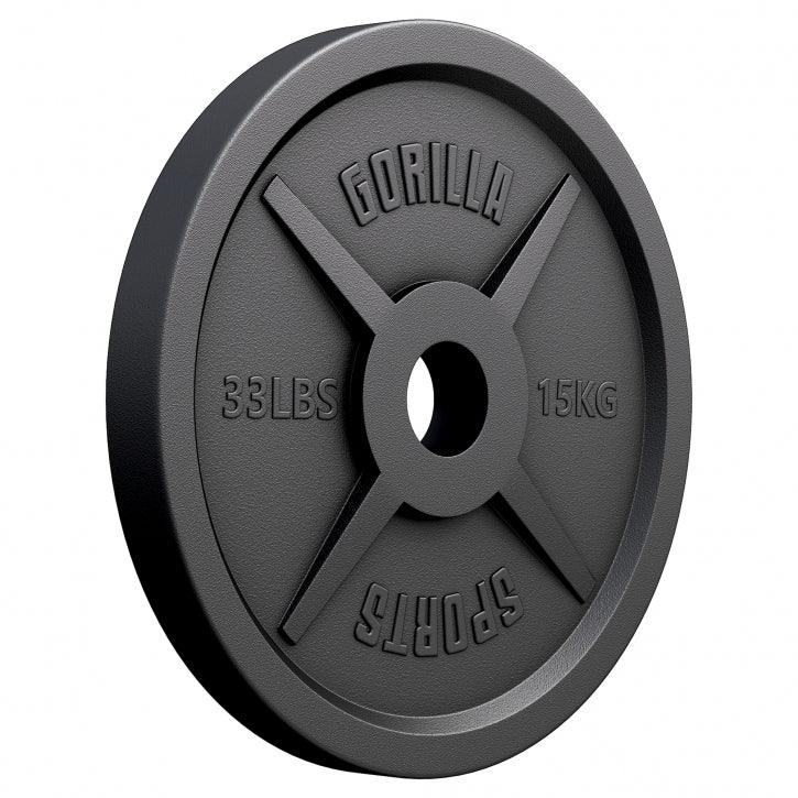 Discuri Olimpice din fontă 50/51 mm Negre 1,25-25 KG Gorilla Sports