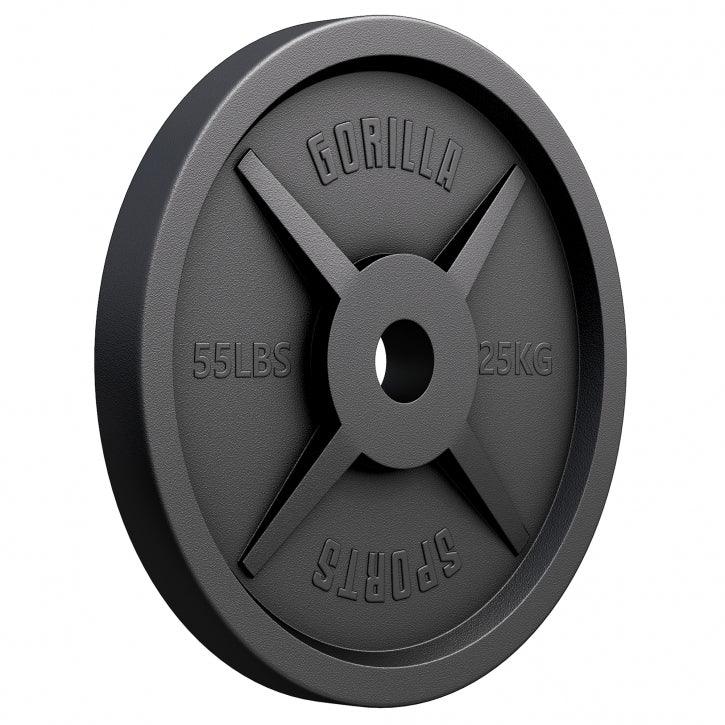 Discuri Olimpice din fontă 50/51 mm Negre 1,25-25 KG Gorilla Sports