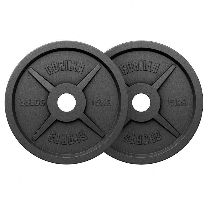 Discuri Olimpice din fontă 50/51 mm Negre 1,25-25 KG Gorilla Sports