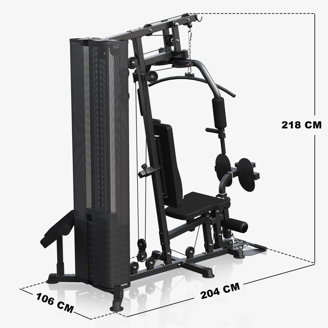 Statie de fitness multifunctionala, 218 x 204 x 106, negru, Gorilla Sports