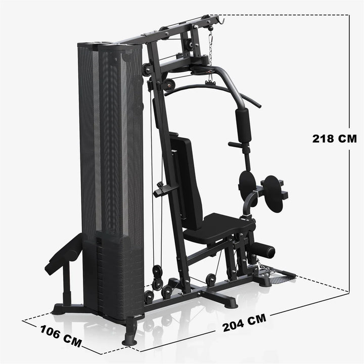 Statie de fitness multifunctionala, 218 x 204 x 106, negru, Gorilla Sports