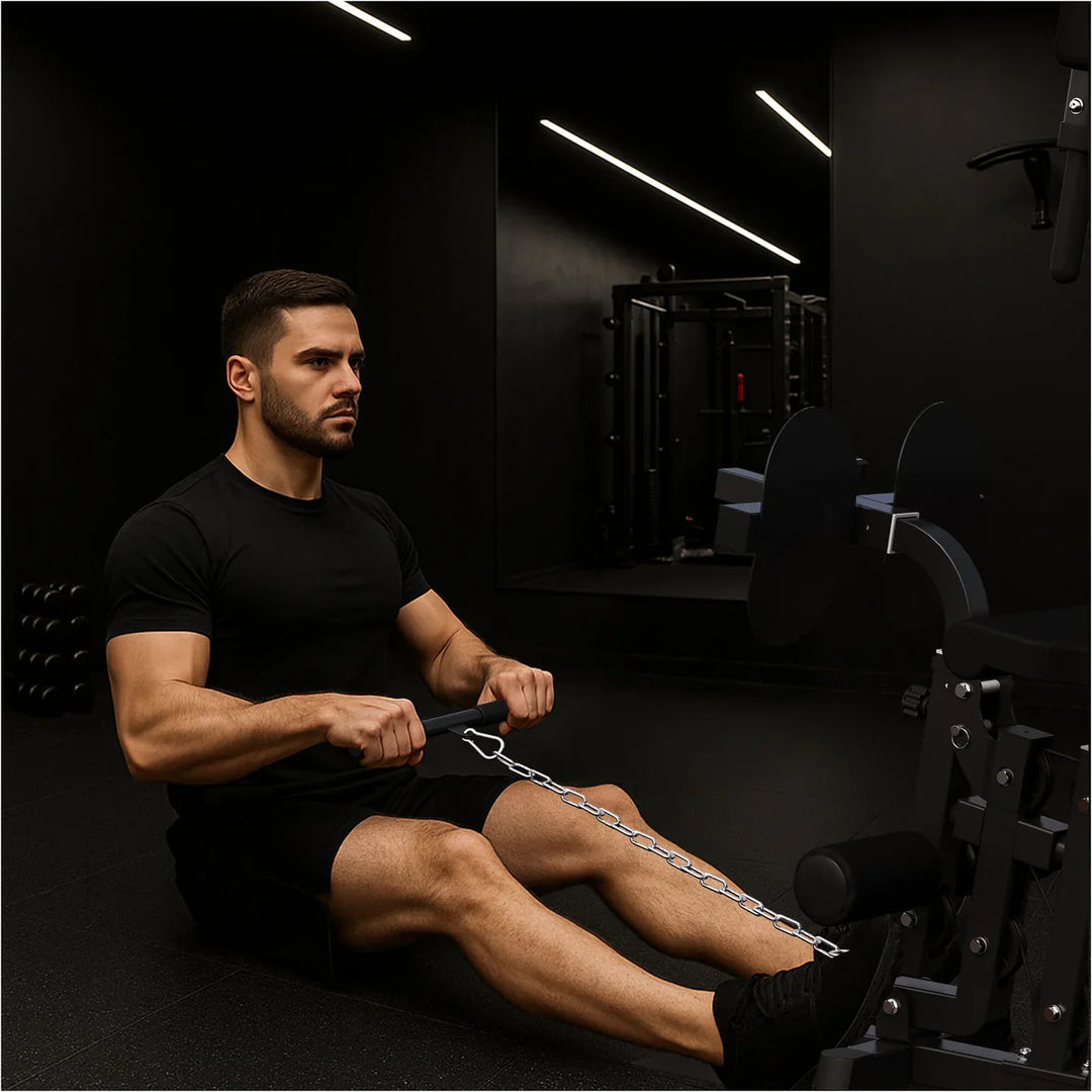 Statie de fitness multifunctionala, 218 x 204 x 106, negru, Gorilla Sports