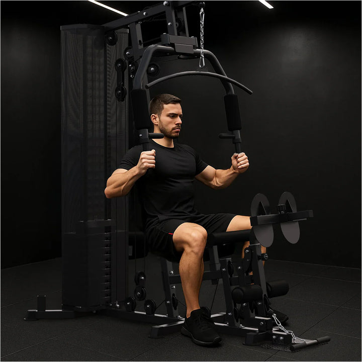 Statie de fitness multifunctionala, 218 x 204 x 106, negru, Gorilla Sports