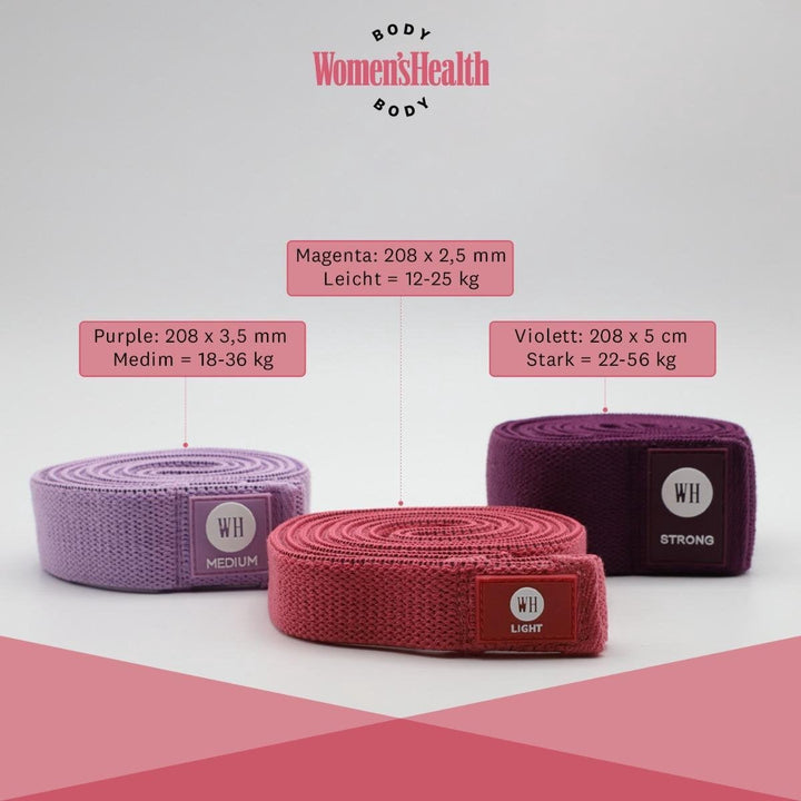 Set de 3 benzi pentru șolduri, Light-Heavy, Lukadora