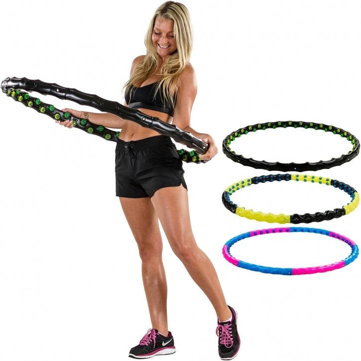 Cerc fitness pentru antrenament gimnastica si slabit, Hula Hoop, Ø 96 - 110 cm, 48 - 80 magneti MOVIT