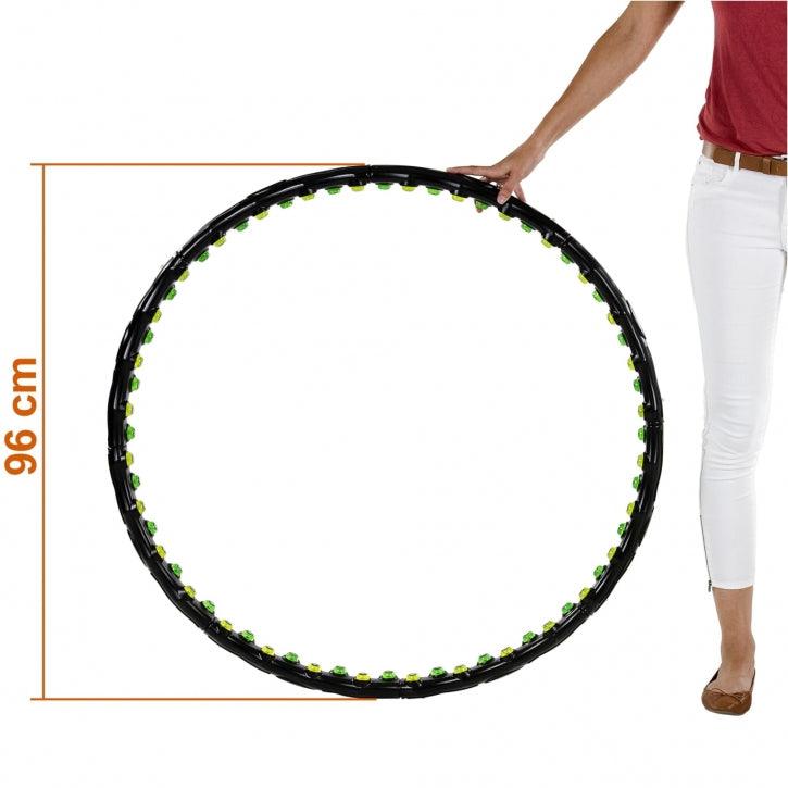 Cerc fitness pentru antrenament gimnastica si slabit, Hula Hoop, Ø 96 - 110 cm, 48 - 80 magneti MOVIT