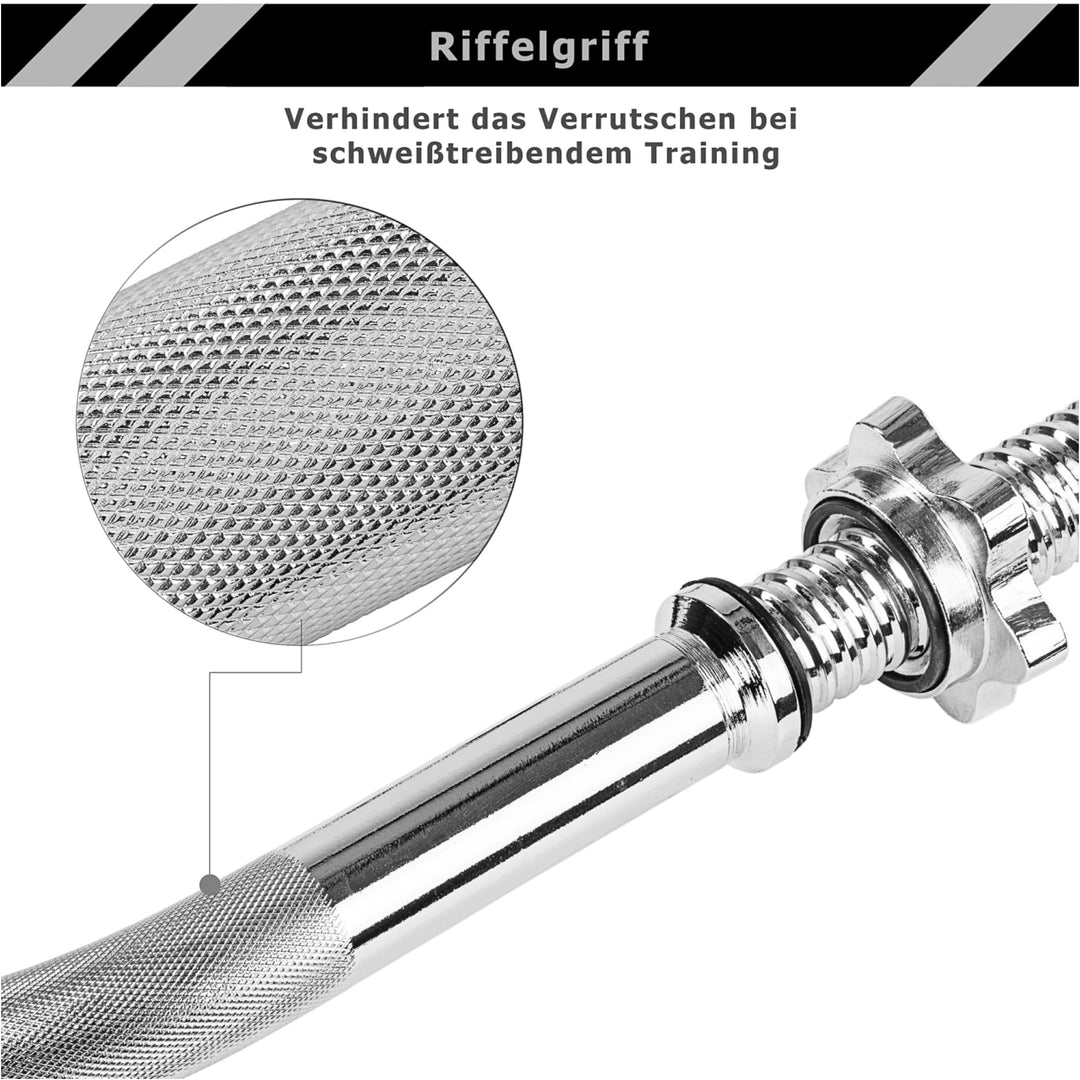 Set haltera, MOVIT® cu bara SZ de 120cm si discuri din ciment de 23.5 kg - Gorilla Sports Ro