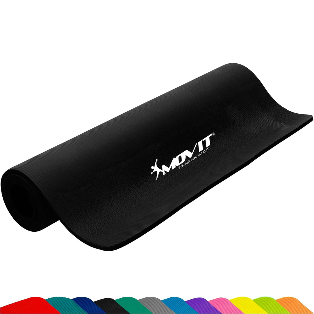 Covoras de gimnastica MOVIT®, 190 x 100 x 1,5cm, negru - Gorilla Sports Ro