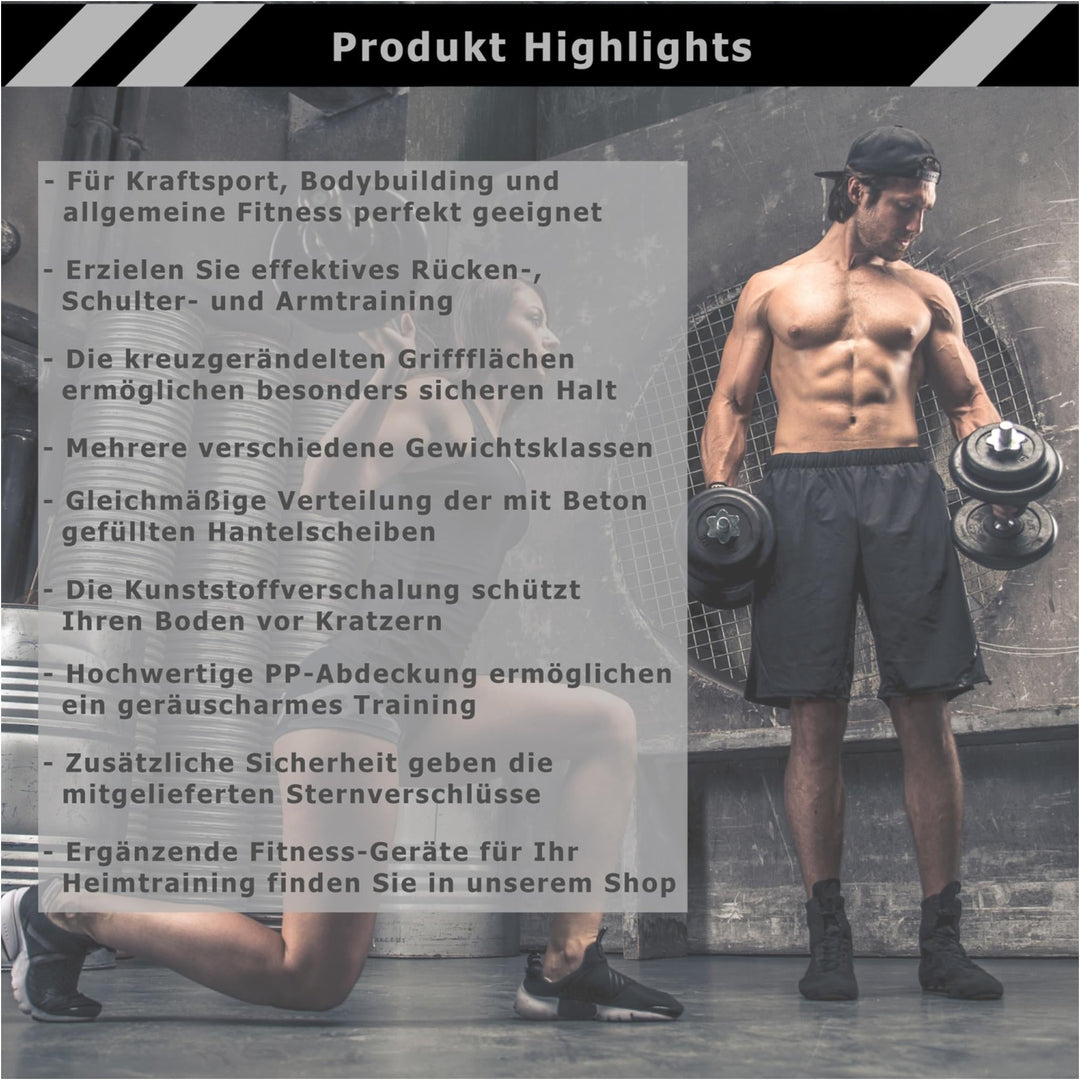 Gantera MOVIT®, greutate 35 Kg, fonta - Gorilla Sports Ro