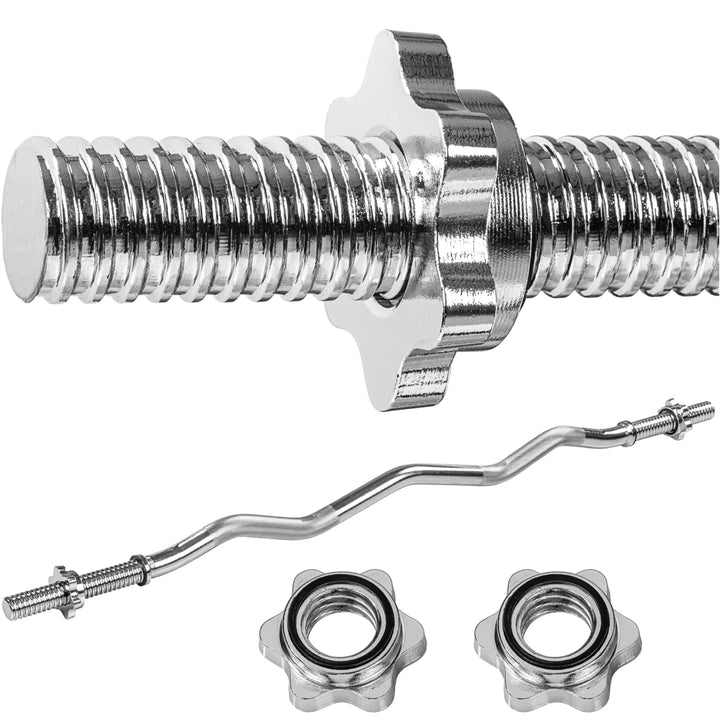 Bara, MOVIT®, 130 cm, crom, piulite in stea - Gorilla Sports Ro