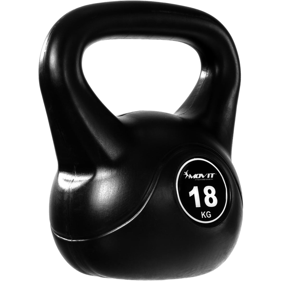 Kettlebell , MOVIT® de 18kg, negru - Gorilla Sports Ro