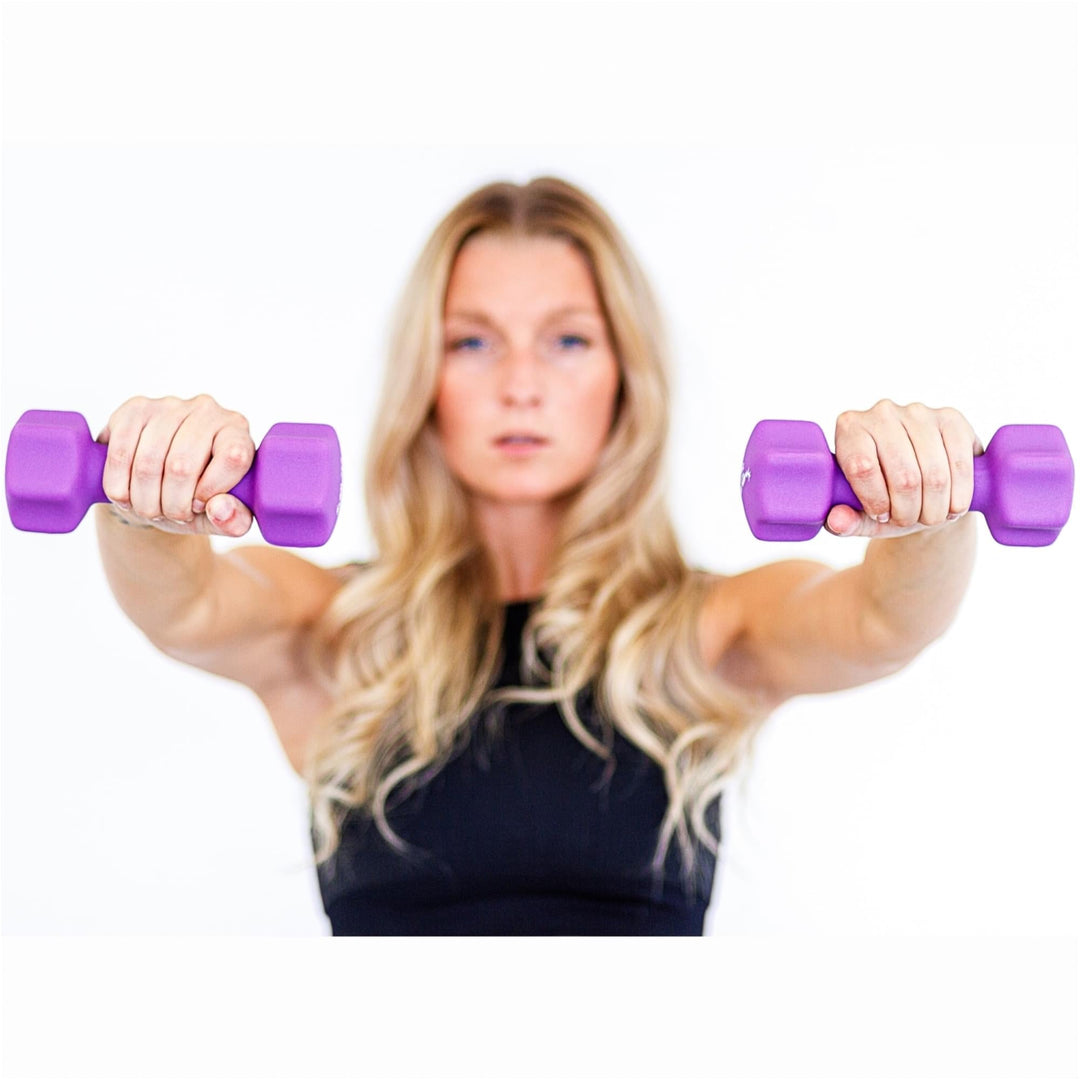 Set de 2 gantere, MOVIT®, greutate 3 kg, neopren, rosu - Gorilla Sports Ro