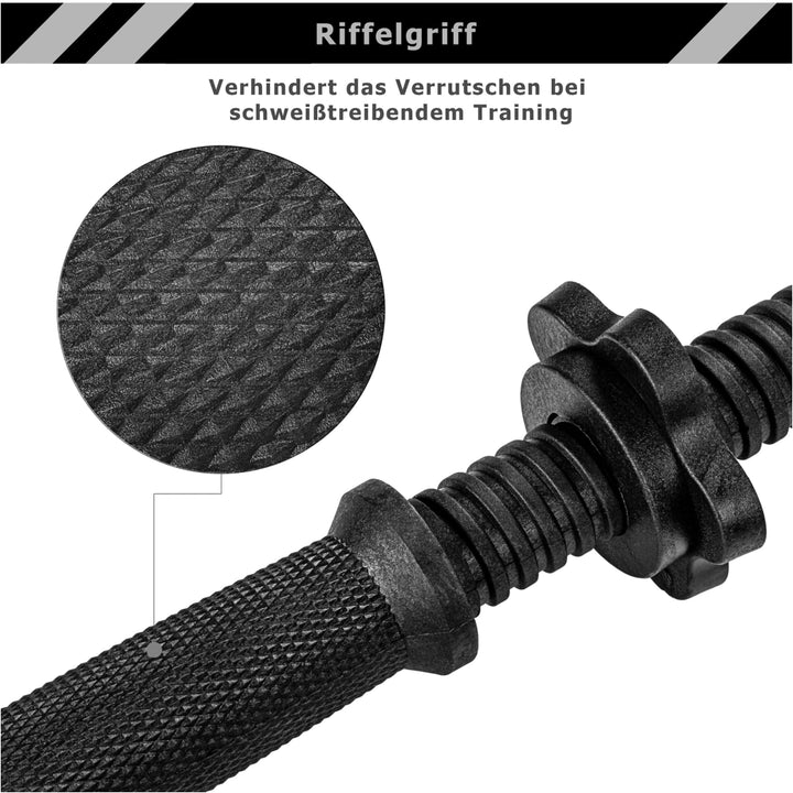 Gantera, MOVIT®, 10 kg, negru - Gorilla Sports Ro